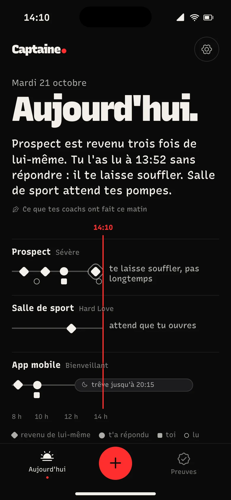 Écran Aujourd'hui : la journée de tes coachs, et quand ils sont revenus